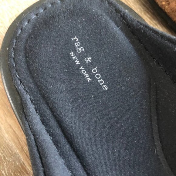 RAG & BONE Parque black recycled neoprene flip flops Size 38 - Picture 5 of 6